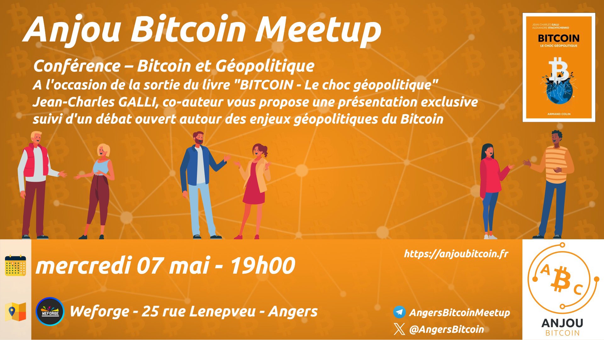 Angers Bitcoin Meetup - Mercredi 7 mai 2025