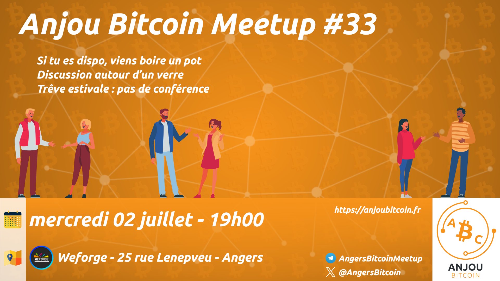 Angers Bitcoin Meetup - Mercredi 2 juillet 2025