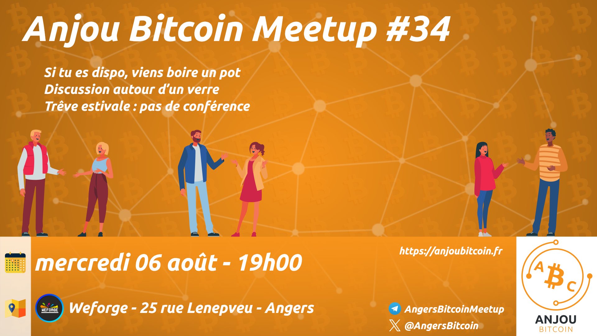 Angers Bitcoin Meetup - Mercredi 6 août 2025