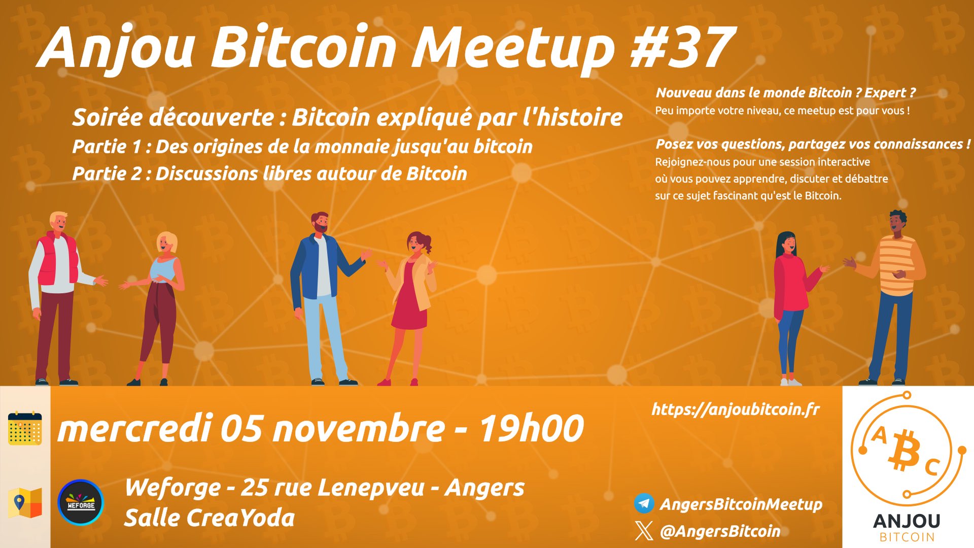 Angers Bitcoin Meetup - Mercredi 5 novembre 2025