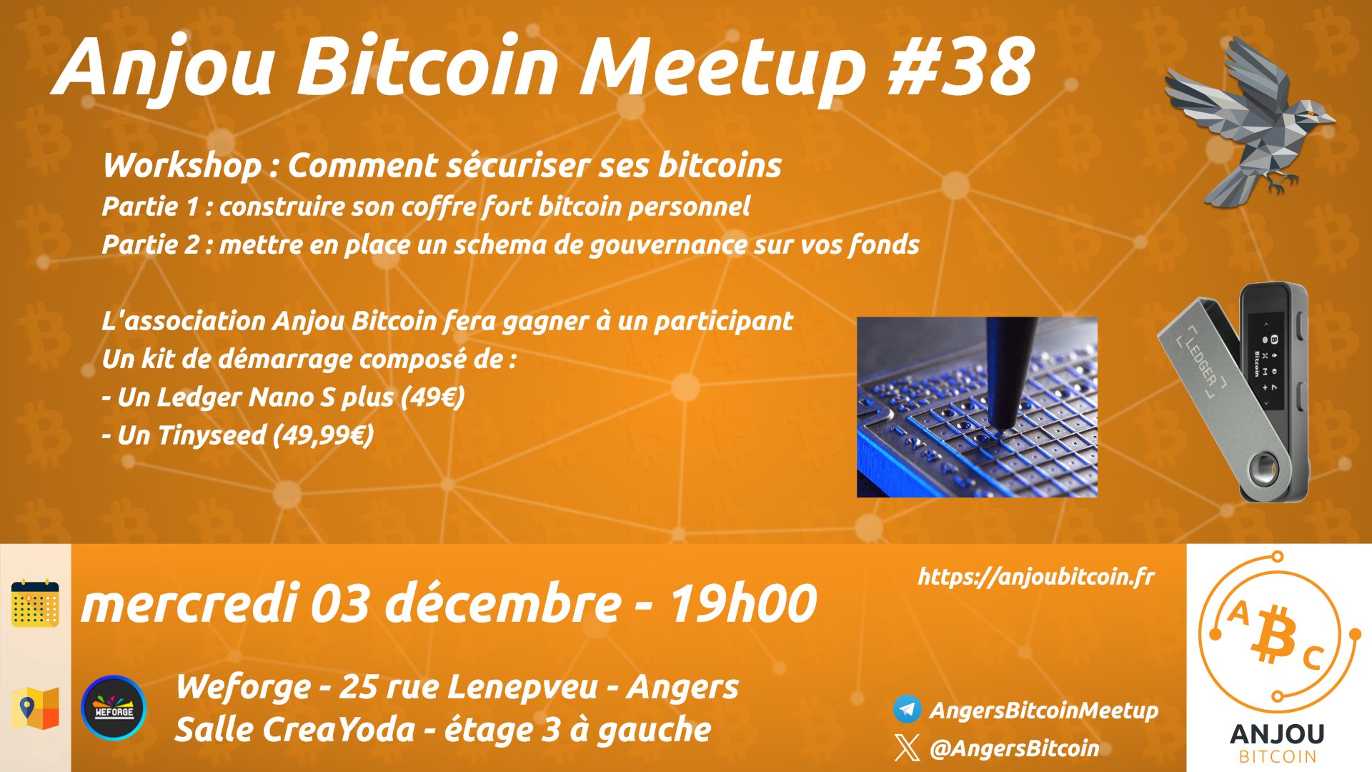Angers Bitcoin Meetup - Mercredi 3 decembre 2025