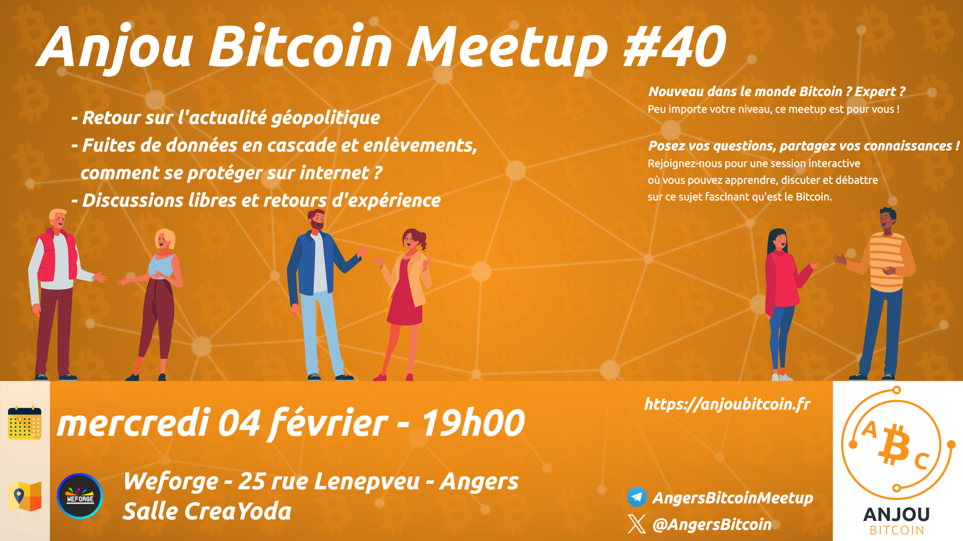 Angers Bitcoin Meetup - Mercredi 4 février 2026