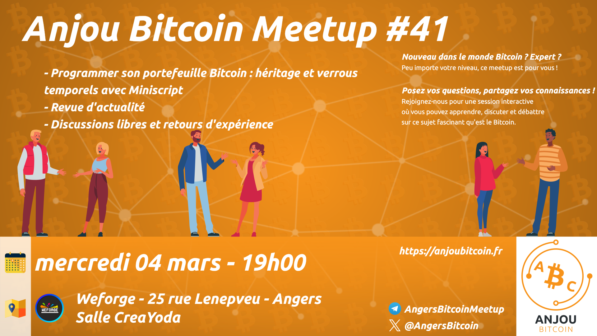 Angers Bitcoin Meetup - Mercredi 4 mars 2026