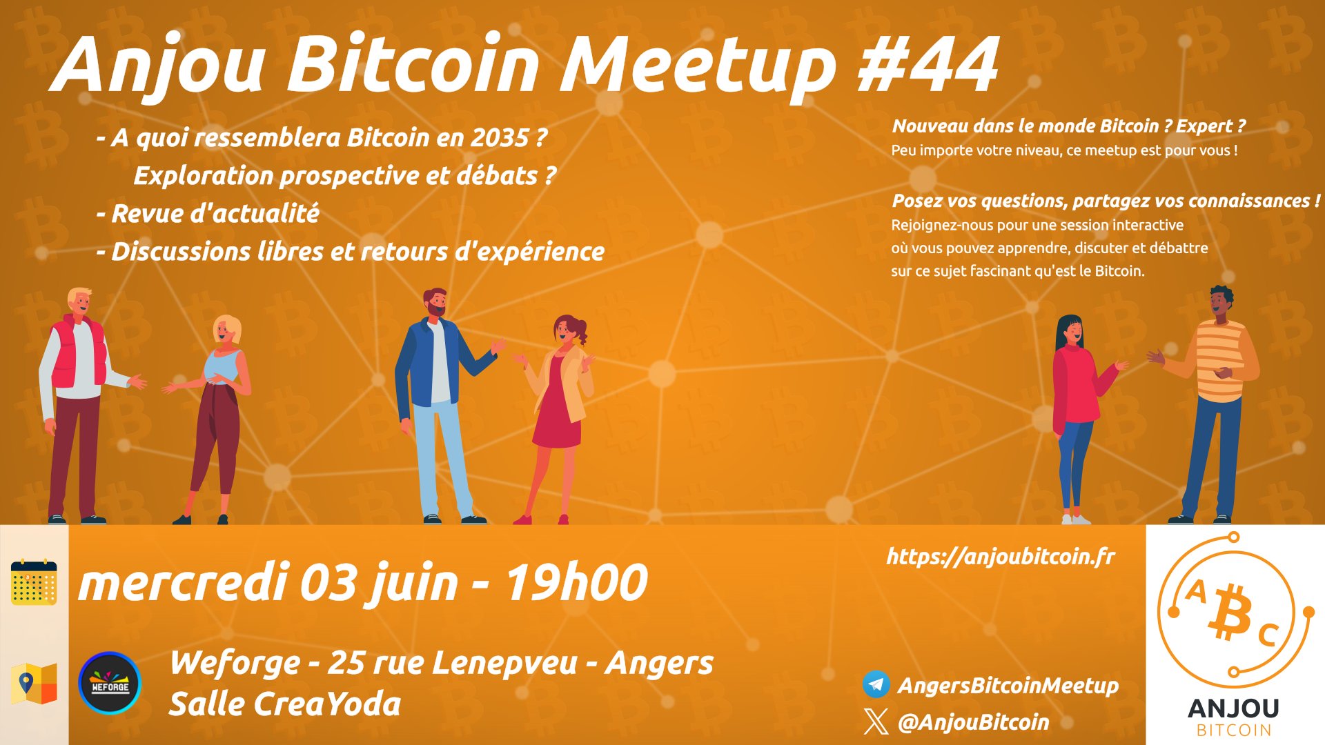 Angers Bitcoin Meetup - Mercredi 3 juin 2026